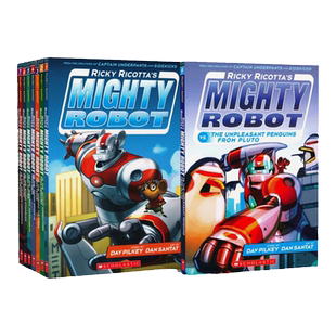 【赠音频】威猛机器人Ricky Ricotta's Mighty Robot 神探狗狗内裤超人同作者凯迪克大奖作家学乐桥梁章节书漫画幽默故事书 6-12岁