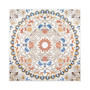 美式田园仿古莱姆石防滑釉面地砖适用室外阳台庭院花砖500*500