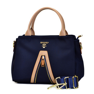 手提女包三层牛津布杀手包2025新款撞色尼龙帆布单肩斜跨包手拎包