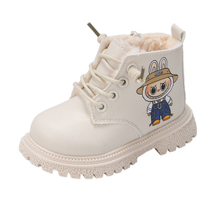 儿童棉靴拉布布二棉靴2025冬季新款女童短靴中小童宝宝马丁靴加绒