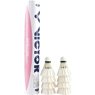 威克多VICTOR胜利SPECIAL羽毛球特惠级粉胜利复合软木球头12只装