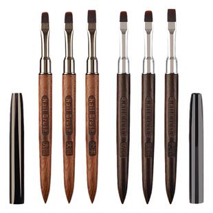 光疗胶灌装胶笔刷大头方圆光疗笔大平头圆头美甲店专用高档光疗笔