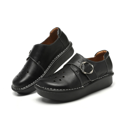 松糕妈妈单鞋爱匹鞋里外全真皮