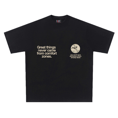 Determined to exercise 美式街头复古短袖印花男女宽松T恤字母潮