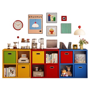 钢制格子柜家用客厅卡莱克书柜储物柜一体收纳柜自由组合置物书架