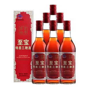 张裕至宝特质三鞭酒人参枸杞鹿鞭滋补养生保健补酒500ml盒装6瓶装