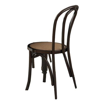 法式复古风餐椅美式实木藤编椅子