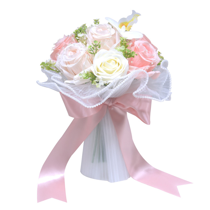 森系婚礼手捧花仿真花满天星新娘伴娘婚礼手拿花领证摄影道具装饰