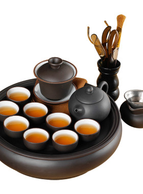 紫砂潮汕现代简约陶瓷功夫茶具