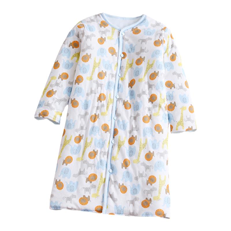 凯婴琪儿童睡袍中长款秋冬加厚男童女童睡衣纯棉保暖家居服睡袋