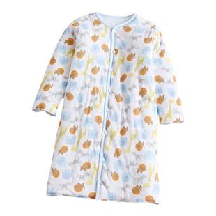 凯婴琪儿童睡袍中长款秋冬加厚男童女童睡衣纯棉保暖家居服睡袋