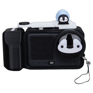 适用于大疆action6运动相机街拍手柄快门框架冷靴盖镜头盖企鹅