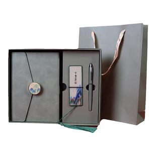 中国特色礼品送老外商务会议礼品纪念品手工刺绣笔记本套装伴手礼