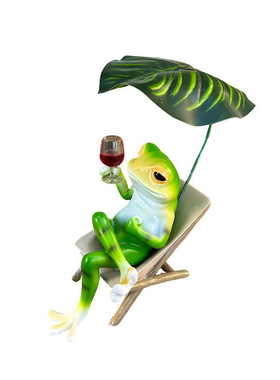 创意卡通创意青蛙女郎摆件