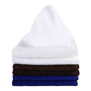 吧台清洁抹布厨房餐厅毛巾小方巾吸水擦桌布白色咖啡色奶茶店专用