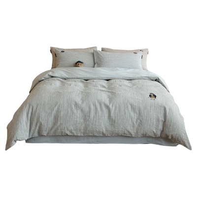 TW简约风条纹提花水洗棉四件套