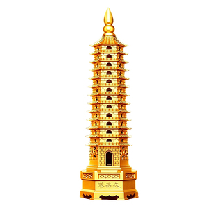 普陀山文昌塔摆件纯铜质13层的十三层纯黄铜7层9层九层官方旗舰店