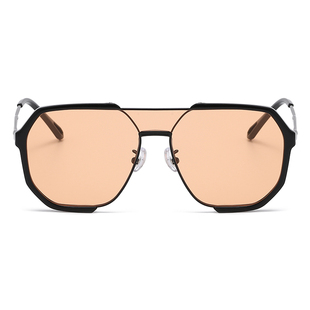 黑框茶色墨镜男士开车防紫外线司机镜大框双梁近视太阳镜可配度数