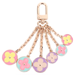 适用lv包包马卡龙挂饰链改造老花包装饰彩色四叶草挂件配件