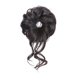 丸子头假发发圈盘发神器龙须花苞头侧扎丸子头仿真发新中式假发包