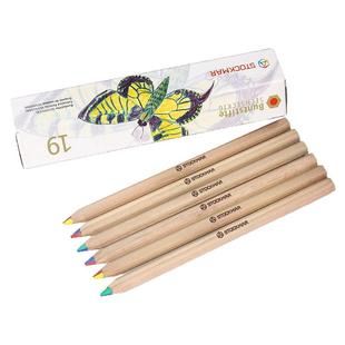 华德福社区店德国进口Stockmar史都曼六角4色粗杆彩铅纸盒装铅笔