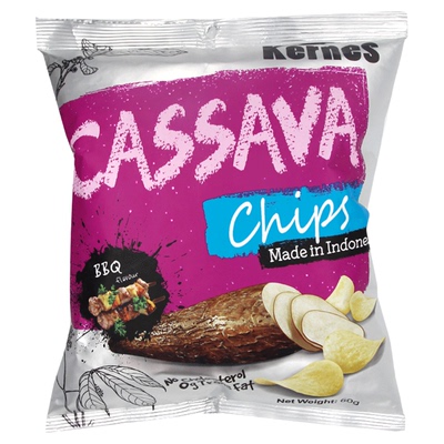 克恩兹Kernes印尼进口原味黑胡椒木薯片芝士膨化零食薯片食品60g