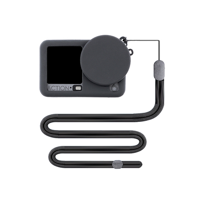MAXCAM麦思卡姆适用于DJI大疆运动相机Osmo Action 6硅胶套镜头盖保护套防摔壳抗震机身脖子胸前挂绳配件