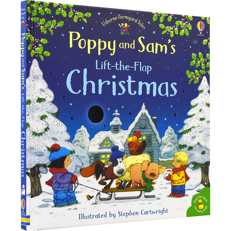 Usborne Lift-the-Flap Poppy and Sam's Christmas 波比和山姆的圣诞节 英国尤斯伯恩圣诞节英语翻翻书 英文原版进口儿童图书