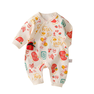 新生儿婴儿衣服春秋a类纯棉初生满月宝宝连体衣52码哈衣爬服夏季