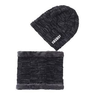 冬天保暖帽子男围脖一体帽防寒护颈脖套骑行套头帽加绒护耳针织帽