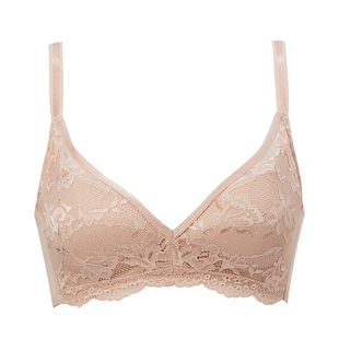 黛安芬专柜正品无钢圈薄款内衣大胸显小侧收副乳蕾丝文胸11-1706