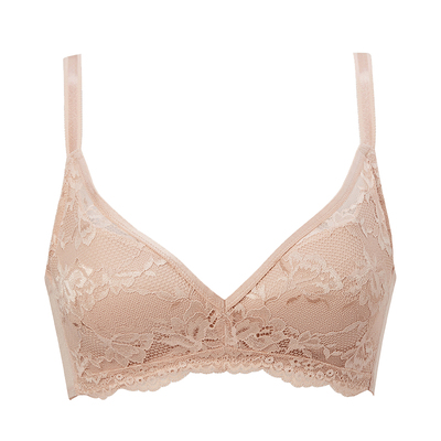 黛安芬无钢圈薄杯蕾丝侧收文胸