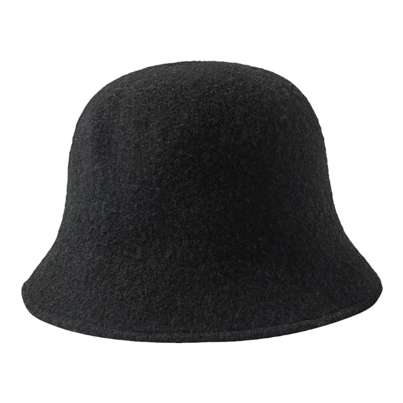 Classy key新加坡设计师联名款百搭网红款渔夫帽女复古羊毛呢盆帽