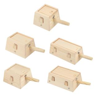 艾灸盒木制随身灸六孔温灸器家庭式艾条炙盒实木仪器具罐肚子腹部