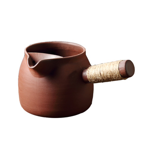 老岩泥罐罐茶大口围炉煮茶壶侧把养生普洱老白茶炭火煮茶器电陶炉