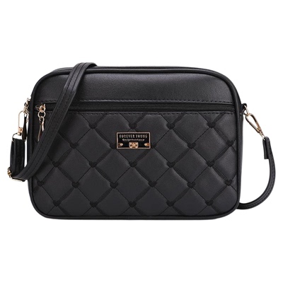 软皮多层妈妈休闲小方包