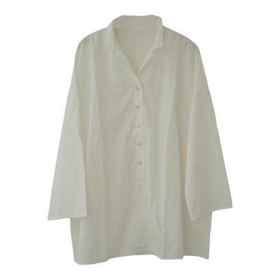 Grass&Wood宽松休闲直襟长袖衬衫