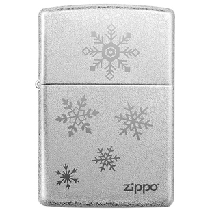 zippo正品打火机 雪花镀银官方旗舰店防风煤油送男朋友礼物高颜值