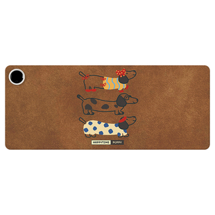 可爱腊肠小狗加热鼠标垫冬季取暖防冻手电脑键盘滑鼠垫电热恒温防水学习办公室书桌垫高颜值左侧开关可定制