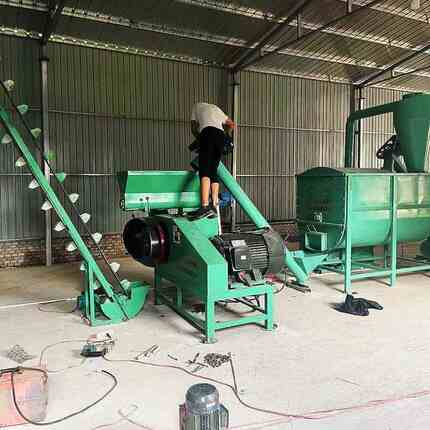 鱼饲料环模颗粒机猪鸭鹅鸡养殖粉碎饲料造粒机豆腐猫砂生产线