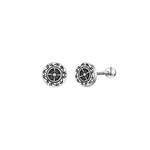 耳钉男款高级感复古痞帅2025爆款做旧船舵耳环男士单只钛钢耳饰