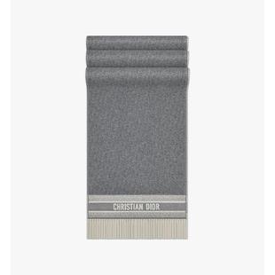 欧洲直邮DIOR迪奥Dior斜角围巾羊绒双面经典高端