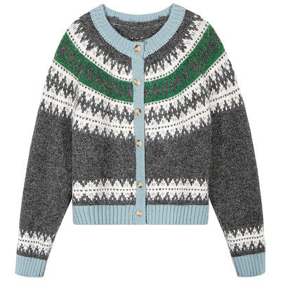 今屿花花可外穿长袖开衫毛衣女