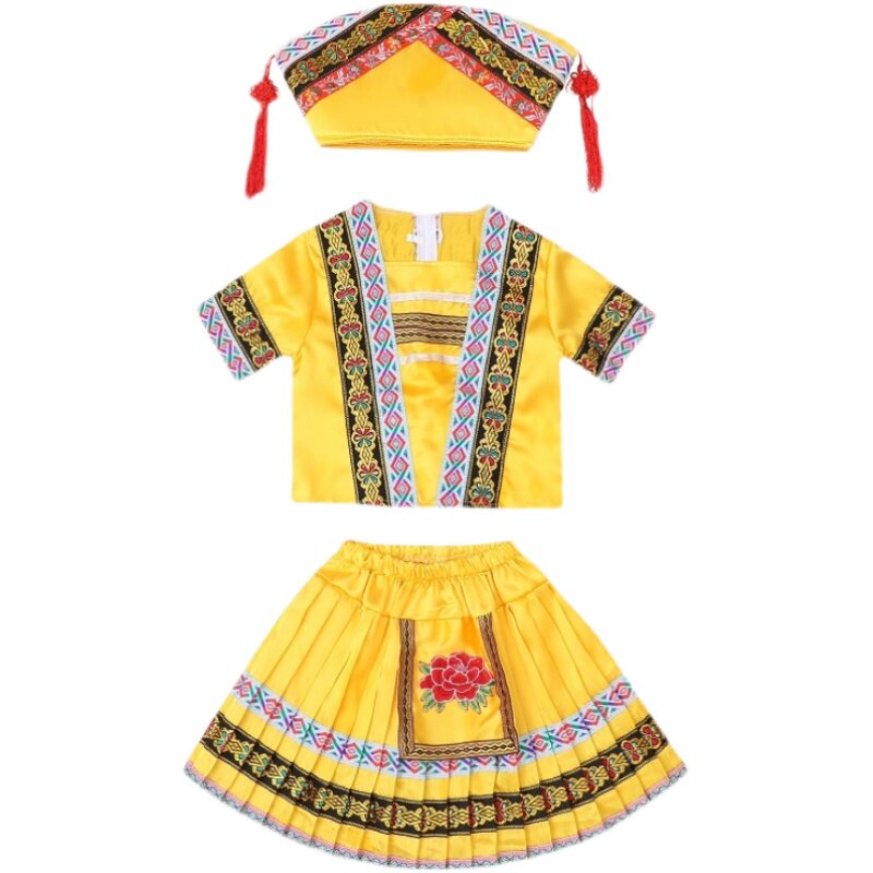 元旦西双版纳傣族服东南亚风格服饰清新小娘惹儿童演出服南洋风情