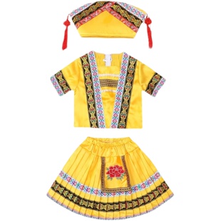 元旦西双版纳傣族服东南亚风格服饰清新小娘惹儿童演出服南洋风情