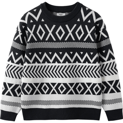 巴拉巴拉儿童毛衣亲子装洋气针织衫秋冬季新款纯棉一家三口衣服大