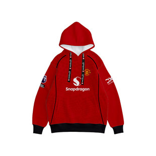 25-26赛季曼联队服库尼亚同款足球衣服连帽卫衣套头男女球迷外套