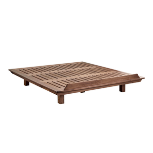 北美黑胡桃木榻榻米床架悬浮无床头实木矮床日式简约无靠背小户型