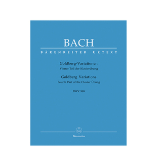 巴赫 哥德堡变奏曲 BWV988 钢琴独奏 净版无指法 骑熊士乐谱书 Goldberg Variations Fourth Part of the Clavier ubung BA5162