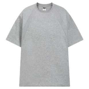 NELY美式高街液氨棉cleanfit短袖T恤男女宽松短款boxy正肩上衣tee